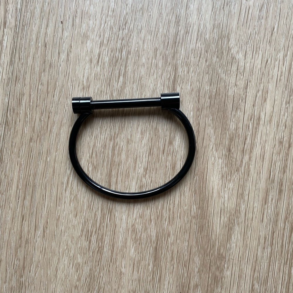 Black Stainless Steel Cuff Bracelet